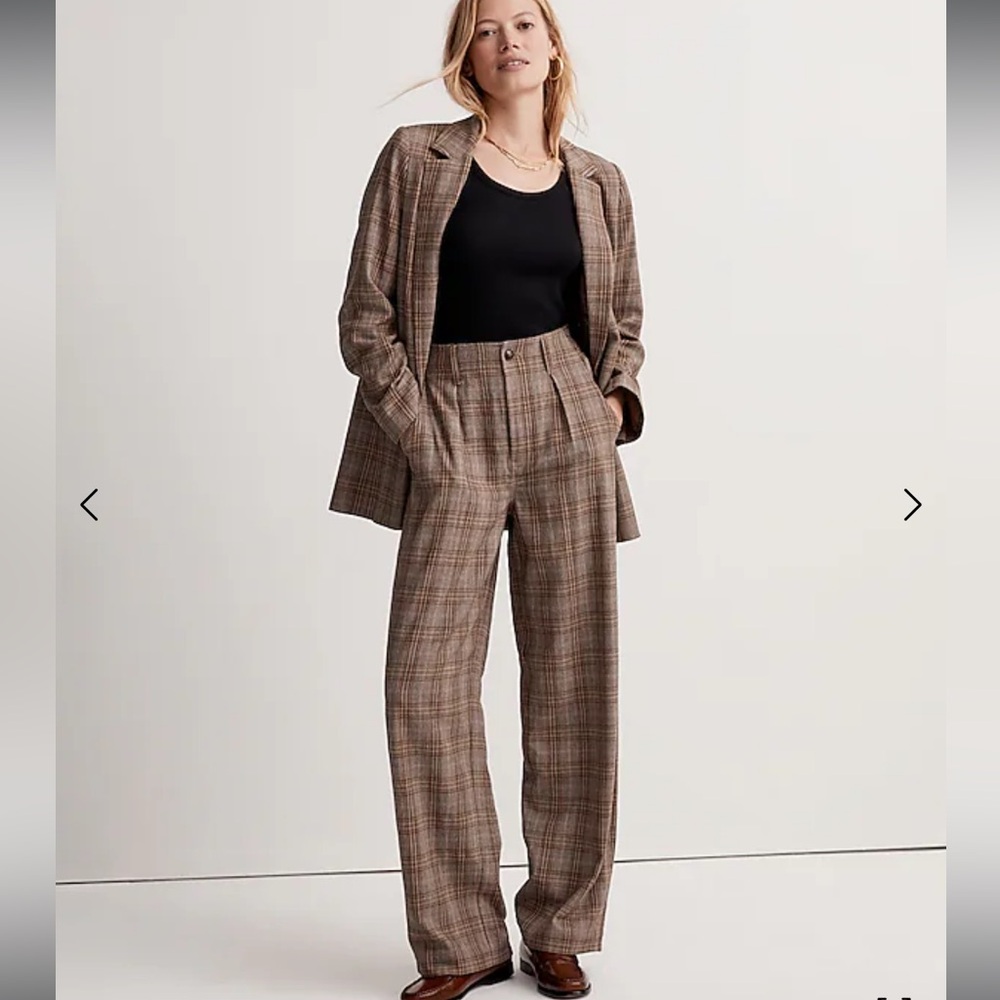 NWOT Madewell The Neale Straight-Leg Pant in Ghent Plaid